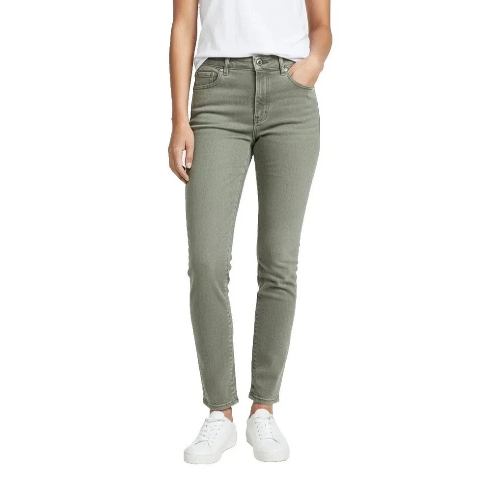 Everlane Jeans Womens 29S Green Organic Cotton The Way High Slim Fit Skinny Leg